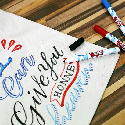 우찌다 캘리그라피 패브릭마커12본