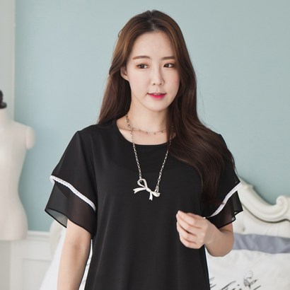 메르 반팔 꽃편지소매 리뷰후기
