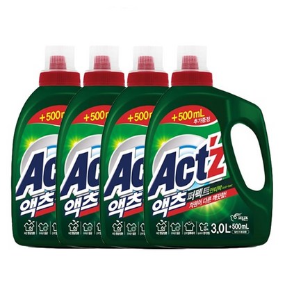 액츠 퍼펙트 안티박 35L 액체세제 4개 리뷰후기