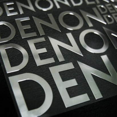 데논 금속 오디오로고 스티커 DENON