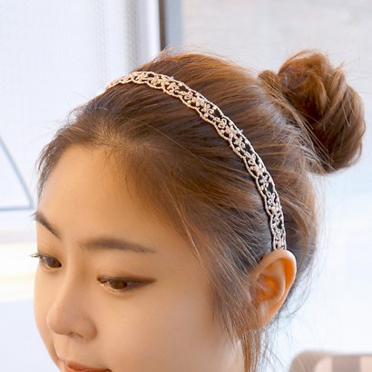 로라하 성인 여성 아동 초등 편한 레이스 얇은 머리띠 헤어밴드