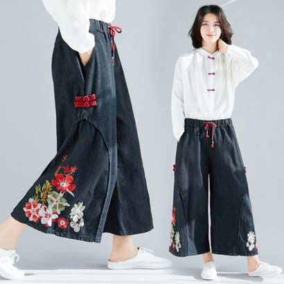 제이제이 9부자수 와이드 데님팬츠 청바지 리뷰후기