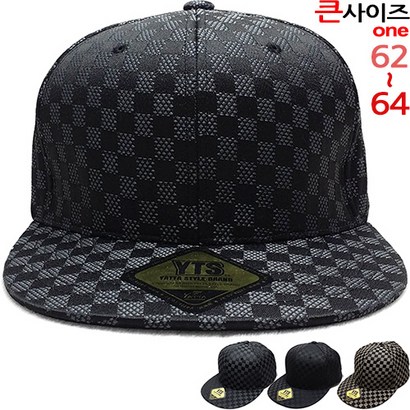 이럭셔리클럽 빅사이즈 체크무늬 스냅백-CA190371