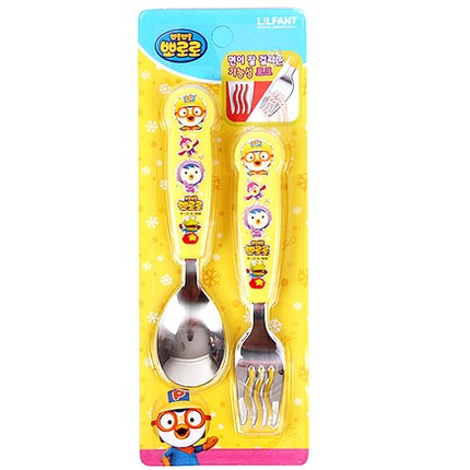 뽀로로 누들 스푼포크세트, 옐로우, 1개