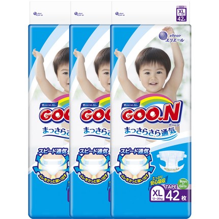 군 오리지널 테이프 기저귀 남여공용 특대형 XL(12~20kg), 126매