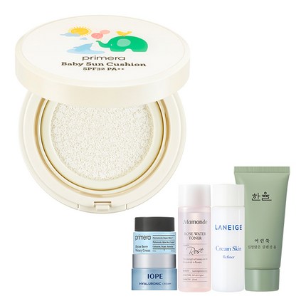 프리메라 베이비 선 쿠션 SPF32 PA++ 15g + 아모레퍼시픽 5종, 1세트