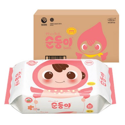 순둥이 베이직 무향 엠보싱 유아물티슈 리필형, 없음:없음 / 없음:없음, 10팩