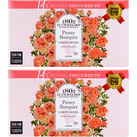 르샤트라1802 드라이 시트 피오니부케 본품, 120매, 2개