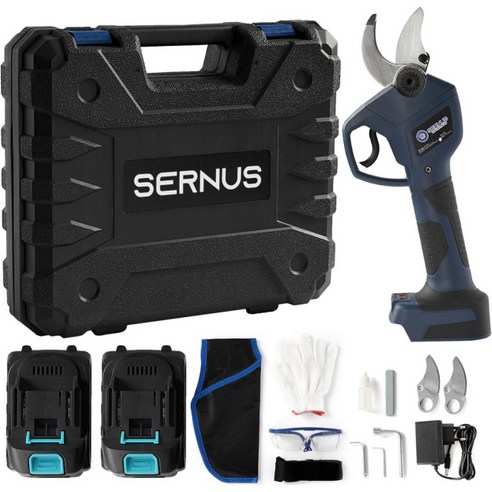 SERNUS 충전 전동 전지가위 40mm + 배터리 2p 풀세트, 1세트