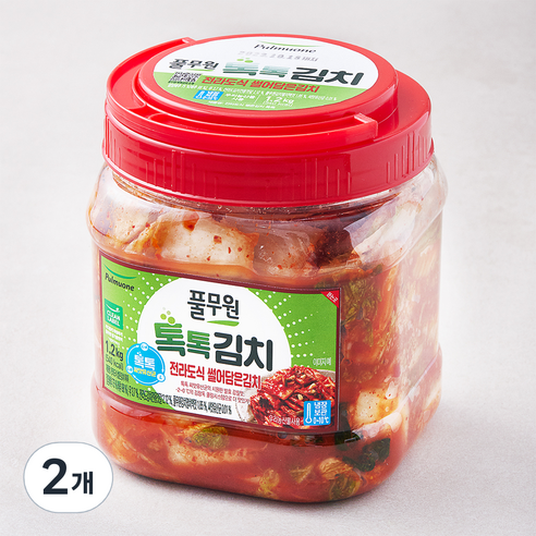 풀무원 톡톡 전라도식 썰어담은 김치, 1.2kg, 2개