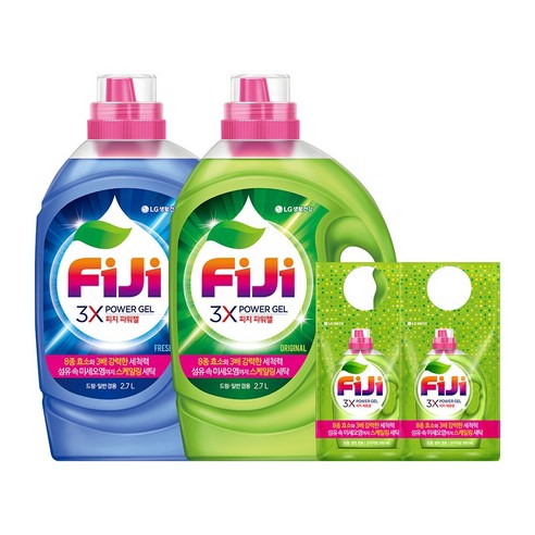 피지 3X 파워젤 용기 27L 오리지널 1개 프레쉬 1개 FIJI 3X파워젤용 세탁조클리너 100G 2개 리뷰후기