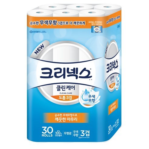 크리넥스 도톱 3겹 클린케어 화장지 리뷰 후기