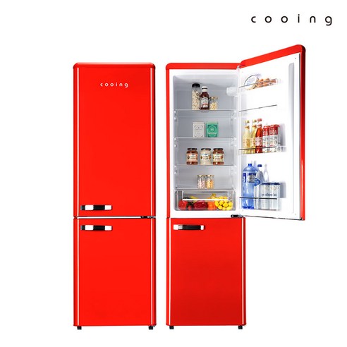 쿠잉 레트로 냉장고 REF-C270R 251L 콤비/소형/투도어 2도어 리뷰후기