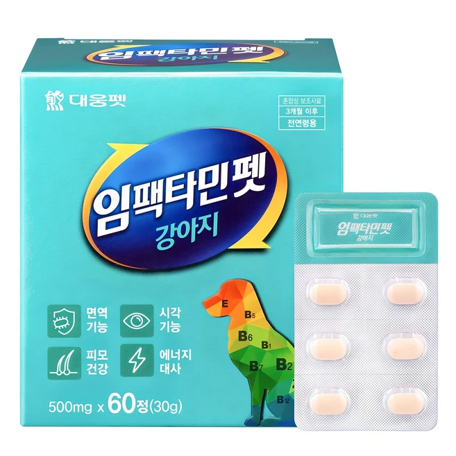대웅펫 강아지 임팩타민 영양제, 60정, 종합영양제, 1개