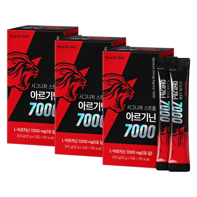 뉴트리디데이 시그니처 스트롱 아르기닌 7000 액상스틱 15p, 300g, 3개