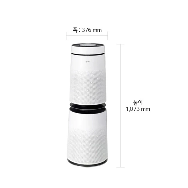 LG전자 퓨리케어 360도 공기청정기 플러스 크리미스노우 AS303DWFA 100㎡
