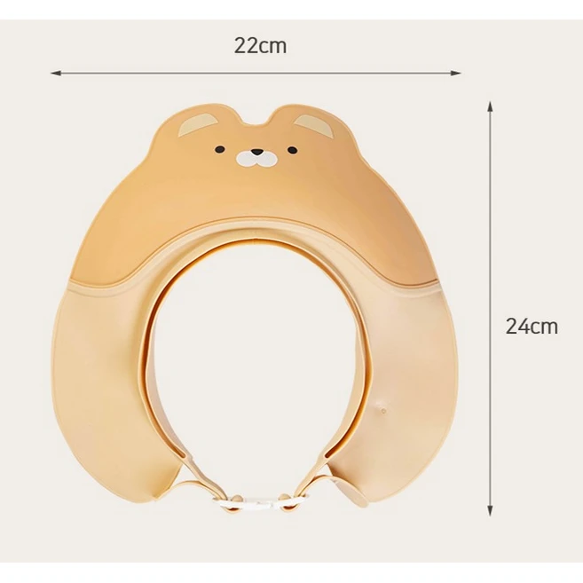 더마더 곰돌이 유아 샴푸캡, 브라운, 1개