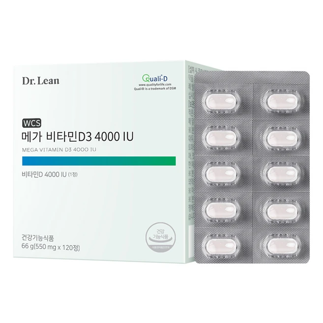 닥터린 메가 비타민D3 4000 IU 66g, 120정, 1개