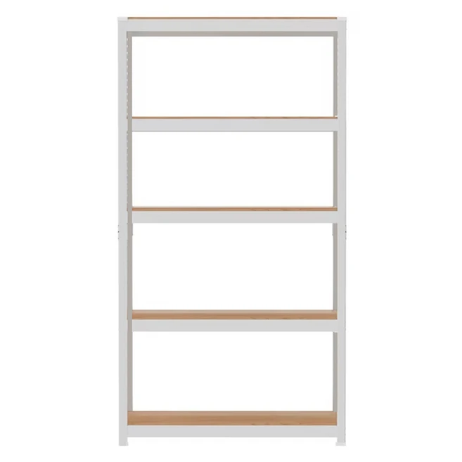 조인메이드 철제 무볼트 조립식 앵글 선반, 화이트, 5단