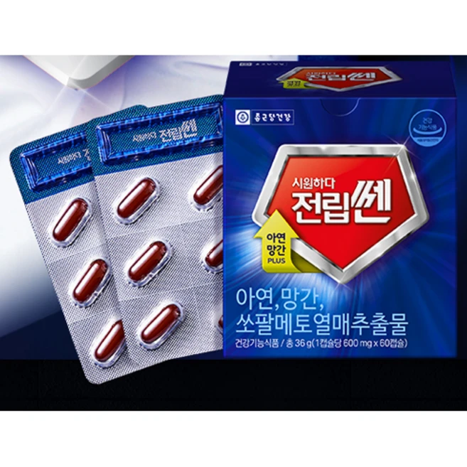 종근당건강 시원하다 전립쎈, 60정, 2개