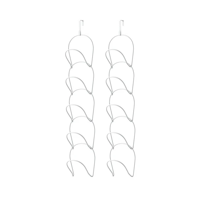 코멧 홈 모자 보관용 후크 행거, 화이트, 2개