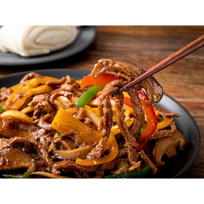 마이셰프 매콤 소고기 고추 잡채 꽃빵 2인분, 560g, 1개