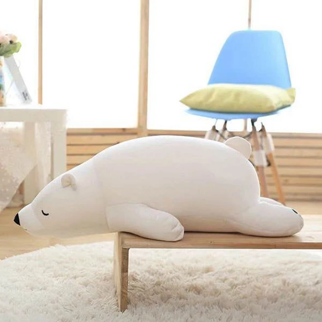 순잠 북극곰 곰돌이 애착인형 바디필로우, 화이트, 75cm