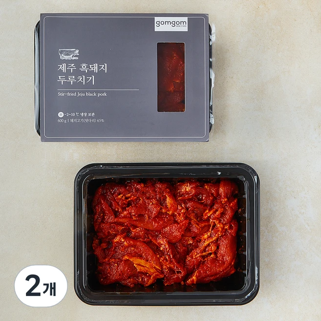 제주 흑돼지 두루치기 (냉장), 600g, 2개