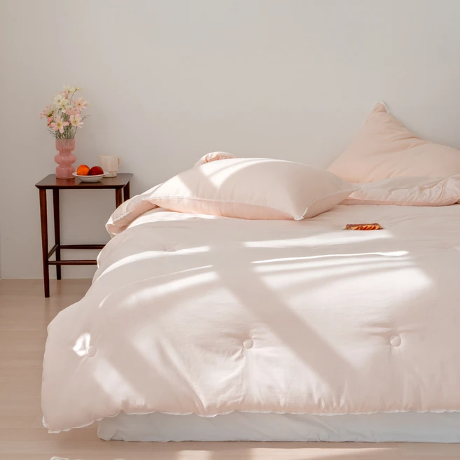 그래이불 부드러운 카스테라 워싱 다운필솜 사계절 차렵 이불 세트