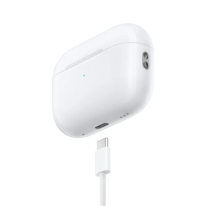 Apple 2023 에어팟 프로 2세대 USB-C 블루투스 이어폰, 화이트, MTJV3KH/A