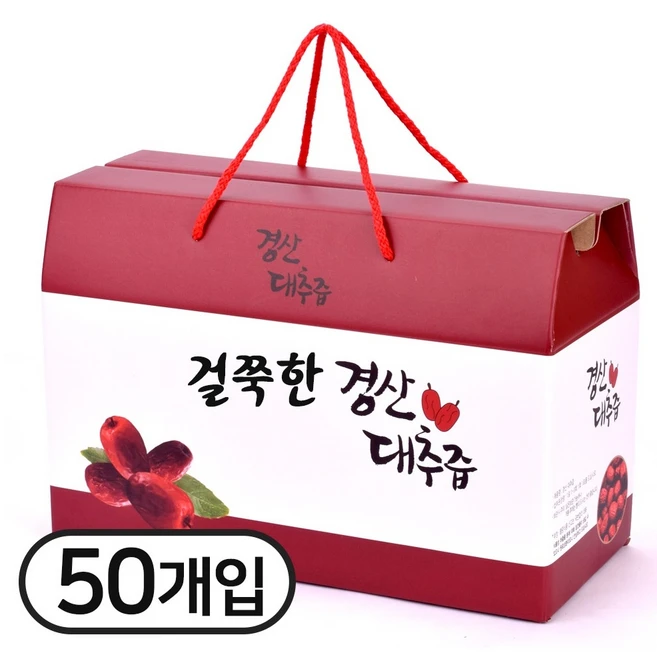 대원건강푸드 걸쭉한 전통 경산 대추즙 과육듬뿍 진한 대추즙, 100ml, 50개, 50포