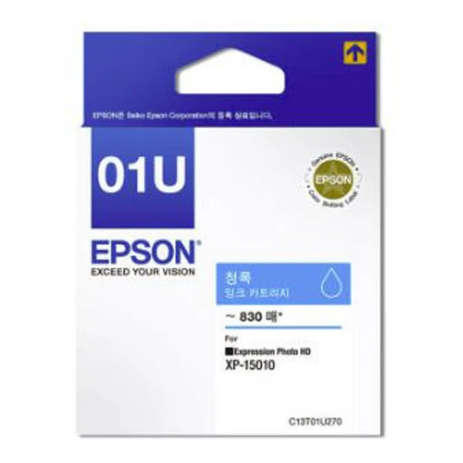 엡손 XP-15010 정품잉크 ( T01U ), 1개, C 청록
