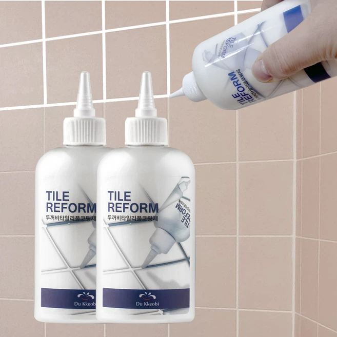 두꺼비 타일줄눈 보수제 대용량 300g 백색 바닥 벽 줄눈셀프시공, 2개