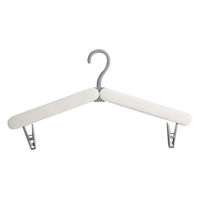 1초 접이식 프리미엄 휴대용 옷걸이 바지 출장 행거 폴딩 양말, 화이트, 4개