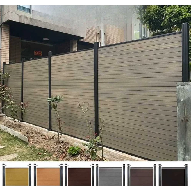 한행 우드중문 펜스 나무울타리 마당 정원 가림막 가드레일 맞춤, 1개, 2세대 공압출 목재 울타리(맞춤제작)