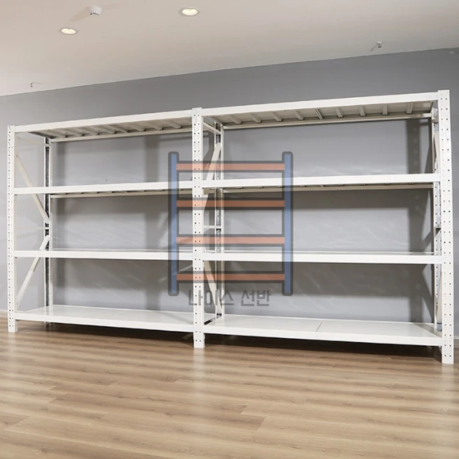 칸당하중 350kg 고무망치무료증정 철제선반세트 중량랙 창고용 조립식 파레트랙 상품1세트 무게60kg 나이스선반성하무역 철제선반세트 파렛트랙 렉, 1세트, 300kg독립형(높이2mX폭60cm), [가로2m]4단