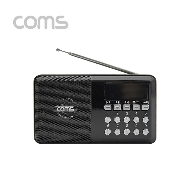 COMS 라디오 스피커 MP3 비상손전등 효도, YX976 골드