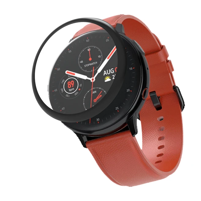 아이디스킨 갤럭시워치 액티브2 풀커버 TPU 액정보호필름 40mm 44mm, 블랙 40mm 2매
