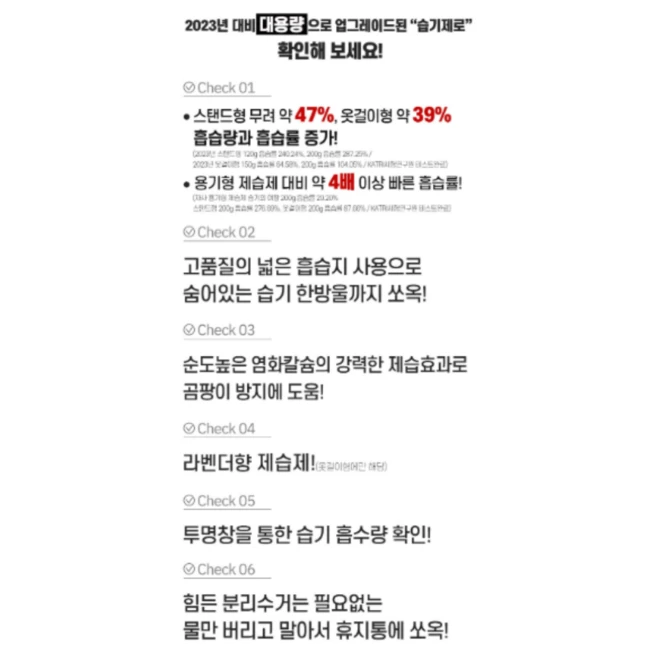 [습기제로]NEW 200g 대용량 제습제 40개(스탠드형*28개+옷걸이형*12개), 1개