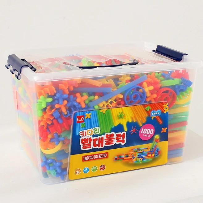 이앤오 키다리 빨대블럭 1000pcs, 키다리 빨대블럭 1000p, 1개