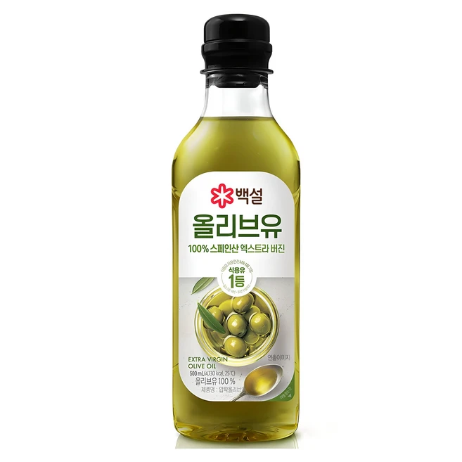 백설 스페인산 압착 올리브유, 500ml, 1개