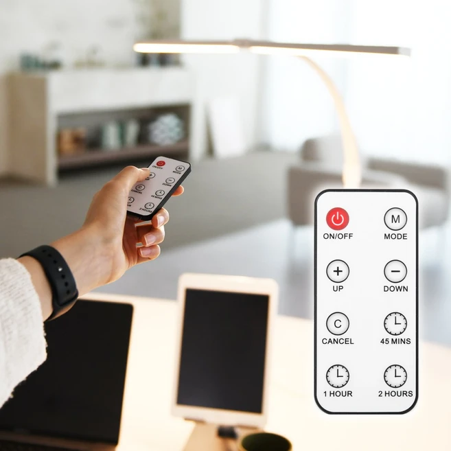 몬스터라이트 번개표 듀얼헤드 LED 책상 스탠드 800mm 와이드 조명 졸업 입학 선물, 클램프형