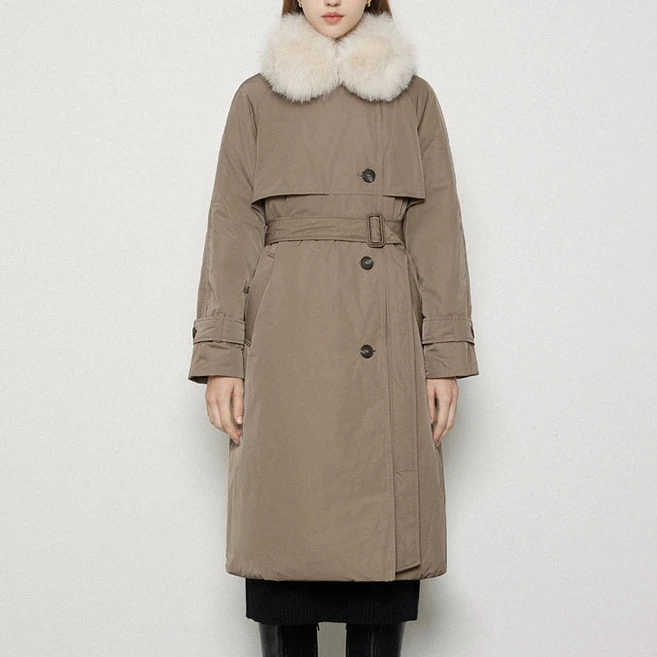 [ 리스트 ] 23W 겨울 폭스퍼 카라 트레치 스타일 구스다운 패딩 점퍼 TSGJPN82520