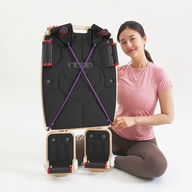 글로벌 5억 펀딩! 키트짐 ( KIT GYM ) / 님프 필라테스 기구 리포머 홈필라테스 홈트 홈짐 가정용 올인원 운동기구, KIT GYM (블랙), 블랙