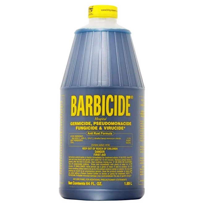 바비사이드 Barbicide 안티바이러스 미용실 네일샵 살롱 도구 살균제 소독제 농축액 64 Oz. 1 890ml, 1개, 1.89L