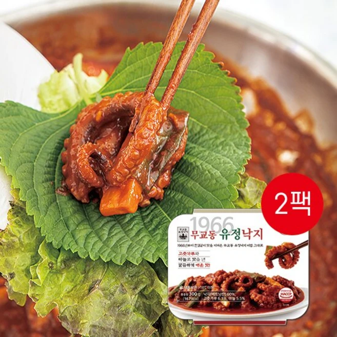 무교동 유정낙지 300g 2팩, 2개