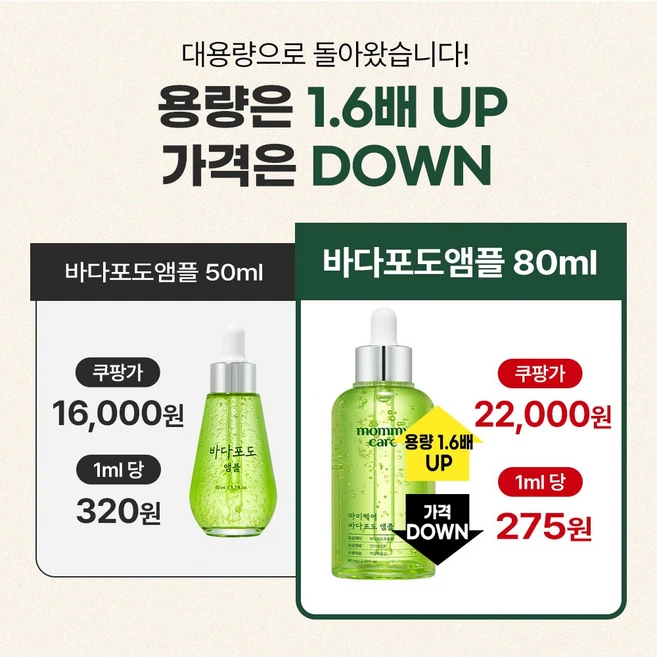 마미케어 바다포도 포어 모공 리프팅 앰플 대용량, 80ml, 1개