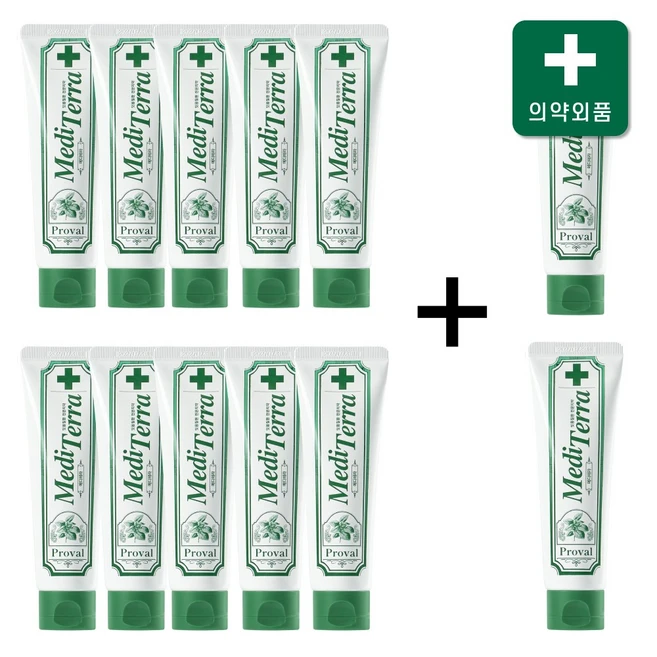 [치과약국납품] 메디테라 특허성분 잇몸치약 불소 계면활성제없는 입냄새 치석제거 치주염 프로벨치약, 12개, 120g