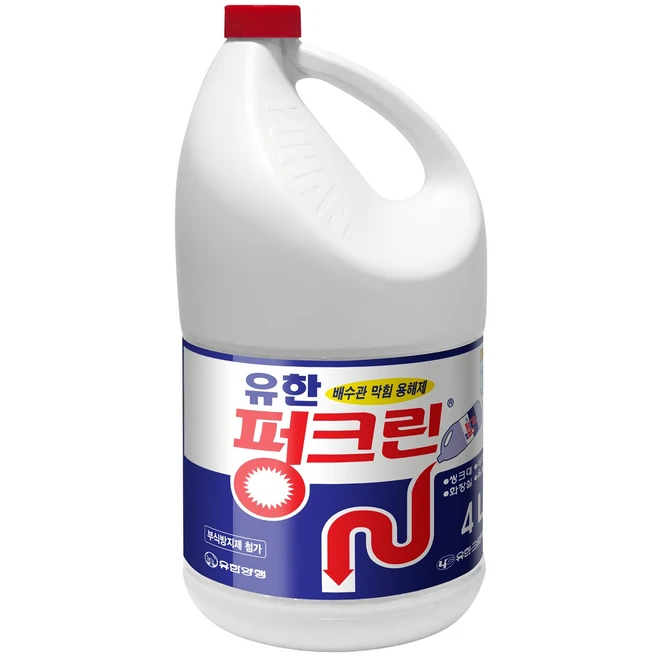 유한락스 펑크린 배수관 막힘 용해제, 4L, 1개