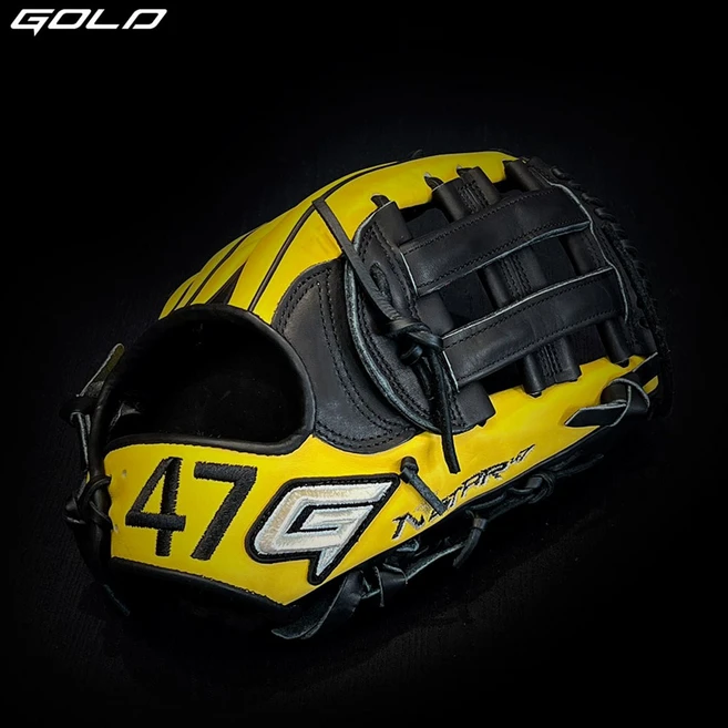 GOLD 골드 유니크 외야글러브 나성범 야구글러브 레플리카 GBG PRO-068 자수, 좌투 (자수), 1개